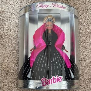 Special Edition Barbie Holiday Doll with Pink and Black Dress